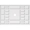 Ekena Millwork Beaux Architectural Grade PVC Ceiling Medallion, 36"W x 24"H x 3"ID x 12 1/2"C x 1"P, One-Piece CMP36X24BX-03000 - alternate 1